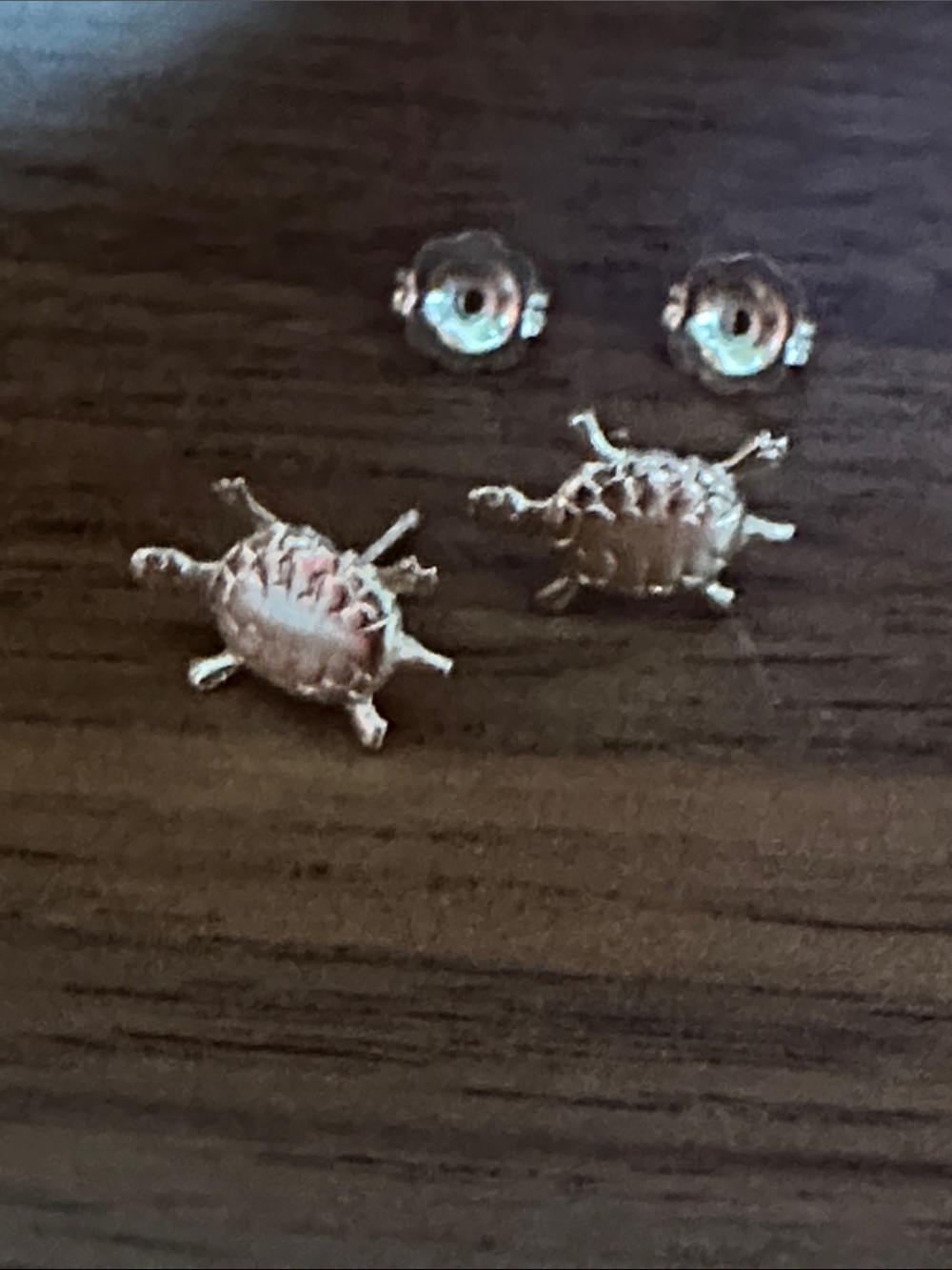 14k Small Dainty Gold Turtle Earrings 🐢